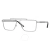 Versace Demo Navigator Men's Eyeglasses Ve1295 1001 59 In Metallic