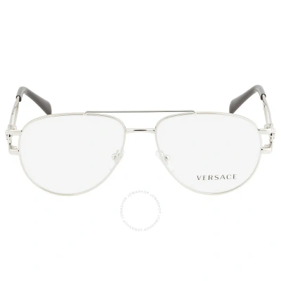 Versace Demo Pilot Men's Eyeglasses Ve1269 1000 55 In Silver