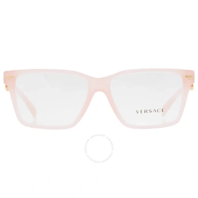 Versace Demo Rectangular Ladies Eyeglasses Ve3335 5405 56 In Pink