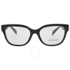 Versace Demo Rectangular Ladies Eyeglasses Ve3338 Gb1 54 In Black