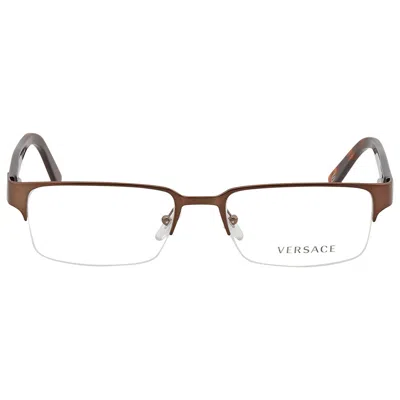 Versace Demo Rectangular Men's Eyeglasses Ve1184 1269 53 In Brown