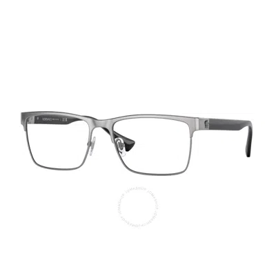 Versace Demo Rectangular Men's Eyeglasses Ve1285 1001 56