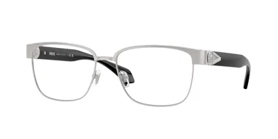 Versace Demo Rectangular Men's Eyeglasses Ve1306 1266 57 In ["silver Tone"]