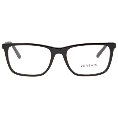 Versace Demo Rectangular Men's Eyeglasses Ve3301 Gb1 54 In Black