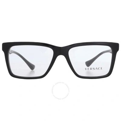 Versace Demo Rectangular Men's Eyeglasses Ve3328 Gb1 54 In Black