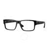 Versace Demo Rectangular Men's Eyeglasses Ve3342 Gb1 57