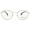 Versace Demo Round Men's Eyeglasses Ve1279 1002 51 In Gold