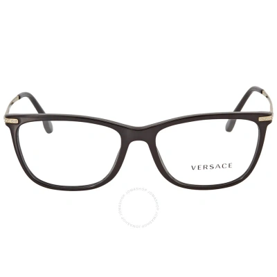 Versace Demo Square Ladies Eyeglasses Ve3274b Gb1 54 In Black