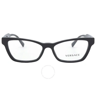 Versace Demo Square Ladies Eyeglasses Ve3275 Gb1 53 In Black