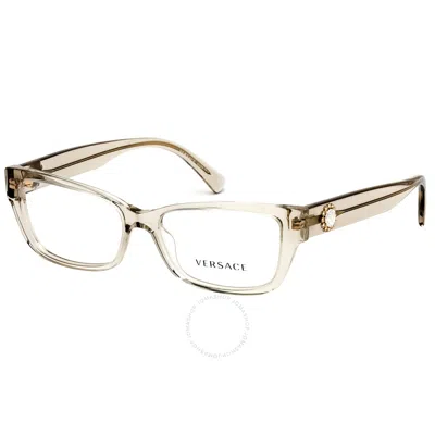 Versace Demo Square Ladies Eyeglasses Ve3284b 5288 52 In Brown
