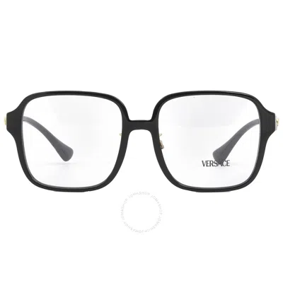 Versace Demo Square Ladies Eyeglasses Ve3333d Gb1 56 In Black