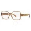 Versace Demo Square Ladies Eyeglasses Ve3337 5403 53 In Gold
