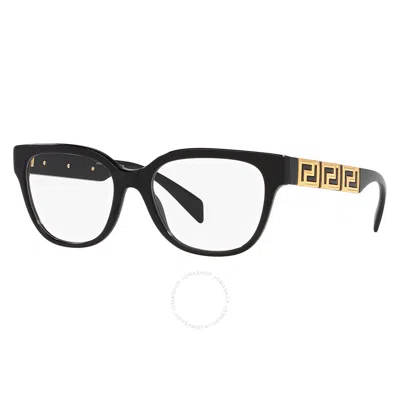 Versace Demo Square Ladies Eyeglasses Ve3338 Gb1 52 In Black