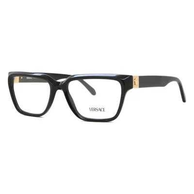 Versace Demo Square Ladies Eyeglasses Ve3357 Gb1 55 In Black