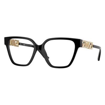 Versace Demo Square Ladies Eyeglasses Ve3358bf Gb1 54 In Black