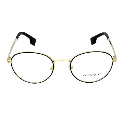 Versace Demo Square Men's Eyeglasses Ve1279 1436 51 In Gold