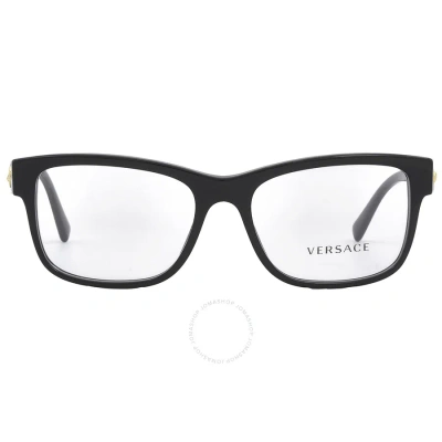 Versace Demo Square Men's Eyeglasses Ve3266 Gb1 55 In Black