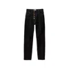 Versace Belt Loop Jeans In Black