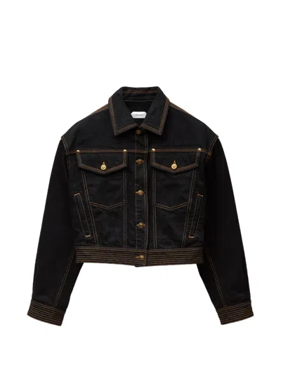 Versace Blouson En Jean In Black