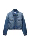 Versace Denim Blouson In Blue