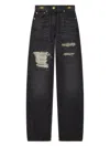 Versace Denim Pants Clothing In Black
