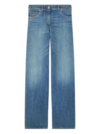 Versace Low-waist Boyfriend Jeans Clothing In Blue