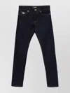Versace Denim Five Pockets Trousers In Black