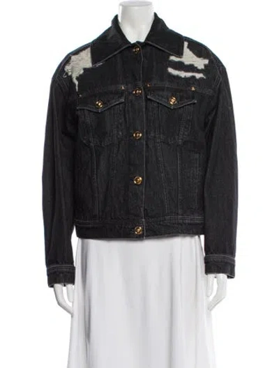 Pre-owned Versace Denim Jacket In Blue