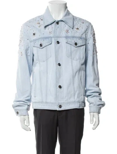 Pre-owned Versace Denim Jacket In Blue