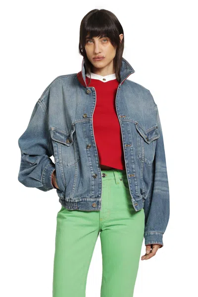 Versace Denim Jacket In Blue