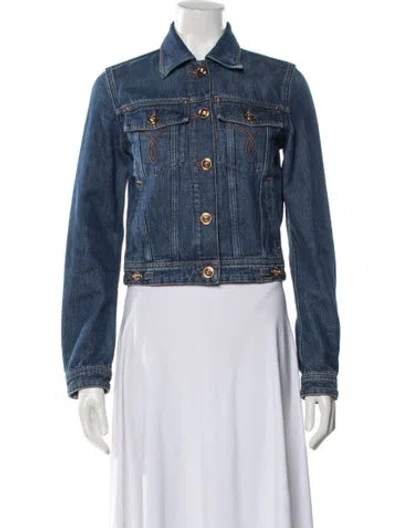 Pre-owned Versace Denim Jacket In Blue
