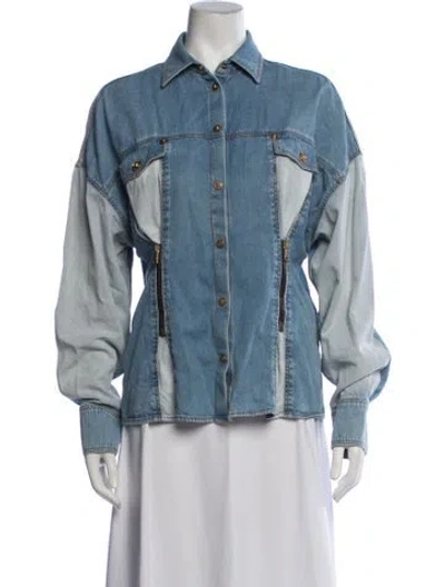 Pre-owned Versace Denim Jacket In Blue