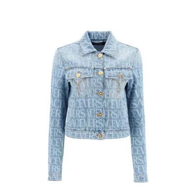 Versace Denim Jacket In Blue