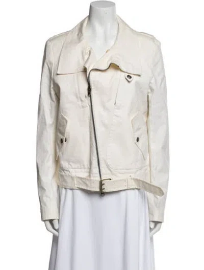 Pre-owned Versace Denim Jacket In White