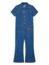 Versace Denim Jumpsuit In Blue
