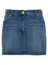 Versace Medusa 95 Cotton Denim Mini Skirt