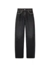 Versace Studded Stone-washed High-rise Straight-leg Jeans In Black