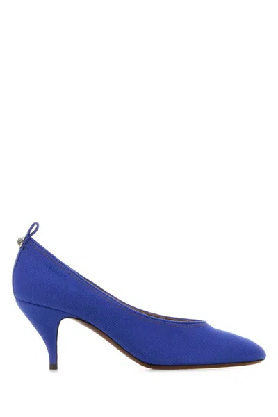 Versace Denim Pumps In Blue