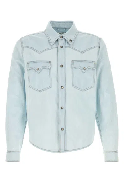 Versace Denim Shirt For Men In Blue