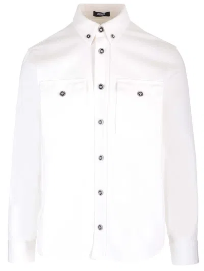 Versace Denim Shirt In White