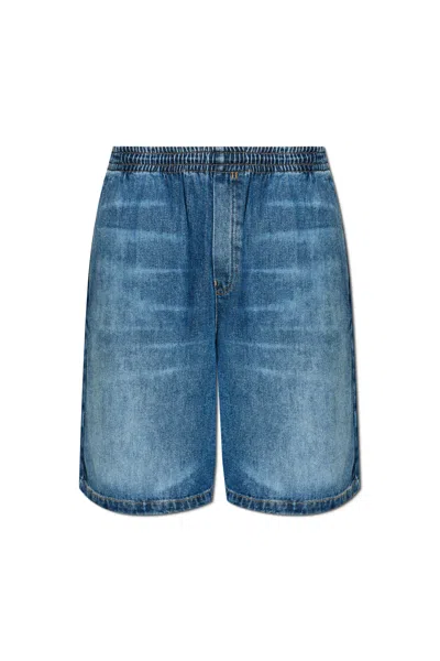 Versace Denim Shorts In Blue