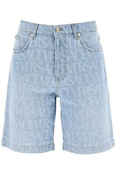 Pre-owned Versace Denim Shorts In Blue