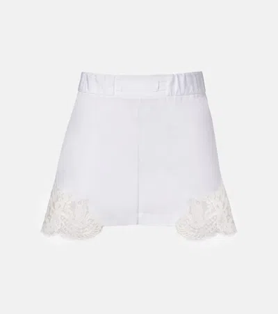 Versace Denim Shorts In White