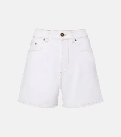 Versace Denim Shorts In White