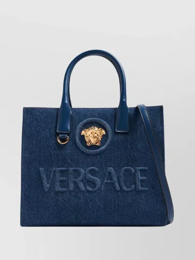 Versace Totes In 네이비 블루