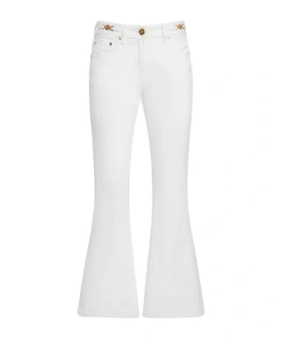 Versace Denim Trousers With Logo Affixed