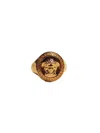 Versace Engraved Greek Key Medusa Head Ring