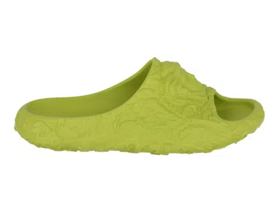 Pre-owned Versace Dimension Pool Slides Sneakers In Citron