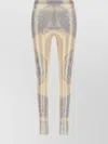 Versace 'divine Cut' Baroque Pattern Stretch Leggings