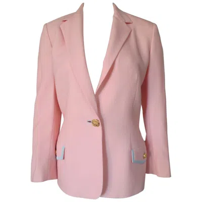 Pre-owned Versace Documented Gianni  Couture 1992 Runway Jacket With Bows In Sand